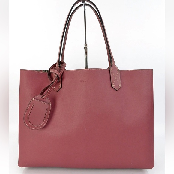 Gucci Floral GG Canvas Tote - Red and Green - Picture 9 of 14